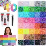 32000Pcs 40 Colors Jelly Rhinestones for Bedazzling, 3Mm Multicolor Resin Flatba