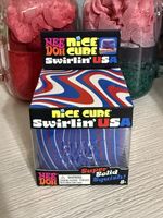 NEW NeeDoh Nice Cube Swirlin' USA Squish Toy Red White Blue LIMITED EDITION