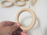 Wooden Curtain Rings Holder Hangers Wood Antique STYLE Ring x1 - 4"W -£1.50 each