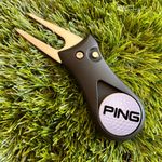 Black Golf Divot Repair Tool / Ball Marker Pitch mark Repair Tool Free U.K.P&P