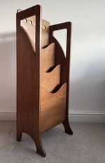 ANTIQUE Finnigans ARTS & CRAFTS OAK Magazine STAND Edwardian Newspaper Stand