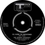 JIMI HENDRIX - Purple Haze ALL ALONG THE WATCHTOWER Record Label Vinyl Sticker.