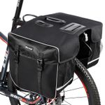 WEST BIKING 28L Bicycle Rear Rack Pack Bike Double Panniers Trunk Bag Waterproof
