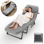Heavy Duty Single Folding Bed Camping Cots Travel Beds Lightweight W/ Mat 190CM