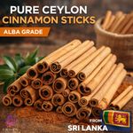 Pure Organic Ceylon Cinnamon Sticks Alba Grade A Sri Lanka Premium True Cinnamon