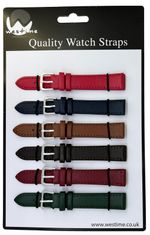 6 x Wholesale Job Lot Dark Colour Leather watch straps 6mm to 24mm