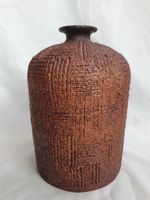 Large studio European textural glaze effect sculptural vase, Mid Century Modern