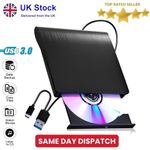USB External DVD CD Hard Disc Burner Player Reader Optical Drive for PC Laptop