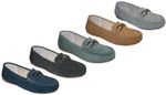 Women's Jo & Joe Moccasin Loafer Size 4-8 Suede Leather Lightweight Slip On
