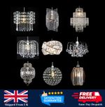 Light Shade Crystal Ceiling Pendant Modern Style Easy Fit Acrylic Chandelier