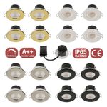 LED Dimmable Spotlights Downlights IP65 Waterproof - 4 Bezel Colours