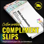 Custom Printed Compliment Slips Printing Printed Mail | 120GSM | Your Artwork