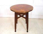 Vintage Gaskell Chambers Pub Table Hammered Copper Pink Patina arts crafts table