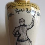Collectable Ceramic Whisky Bottle/Jug "For Auld Lang Syne" Text