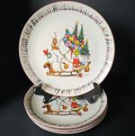 Williams Sonoma The Grinch 9 Inch Salad Dessert Plates Set Of 4 - EUC - R6