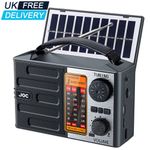 Portable Solar Powered SW AM FM Radio Bluetooth Speaker Player Flashlight TF/USB
