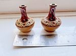 Pair of Victorian MINIATURE DOULTON LAMBETH Stone ware VASES design number 2673