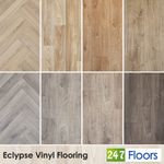 Wood Plank Effect Vinyl Flooring Feltback Lino Roll 2mm Thick Kitchen Bathroom