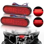 2x 4inch LED Motorcycle Reflector Red Rear Tail Lights Brake Side Marker ATV UTV