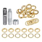20pcs 20mm Grommet Tool Kit REPAIR Copper Eyelet Hole Hollow Punch Gold Tone