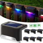 4-16 PCS Solar LED Deck Lights Path Garden Patio Pathway Stairs Step Fence Lamp