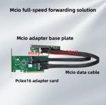  PCIe5.0 x16 to MCIO 8i SFF-TA-1016 +2 Port MCIO 8I to PCIe x16 Adapter +2*cable