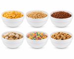 White Cereal Bowls Set of 6 Round Deep Soup Salad Breakfast Oatmeal Dessert Bowl