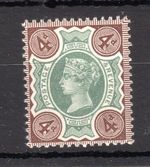 4d JUBILEE UNMOUNTED MINT WITH WHITE '4' IN 3 CORNERS