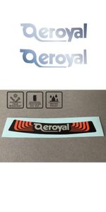 Aeroyal Rear and Side Chrome Seat Decals Stickers old school BMX Decals