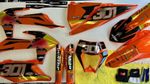 MX Graphics & Plastics Kit KTM FACTORY CHROME Orange SX SXF EXC XCW 125 250 450