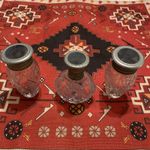 RALPH LAUREN “SAFARI” Crystal Glass (Empty) Bottles Vintage 1989.  (3)