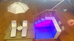 Rainbow high  White Plastic Pool, Parasol & 2 Sun Loungers Set (