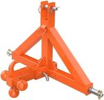3 Point Trailer Hitch 2" Receiver Towing Ball Hitch with Hook for Category 1