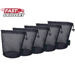 iBasingo Black Drawstring Mesh Bags Nylon Stuff L, Bvp03l: 4,72 X 7,87 Inches
