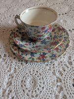 Royal Winton Grimwades Old Cottage Chintz Side Plate Tea Cup & Saucer Trios