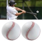 Durable 2 Soft PU Baseballs for Training Use with Metal and Aluminum Bats