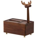 Acacia Wood Tissue Box with Pull-out Drawer for Bedroom