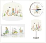 PETER RABBIT GARDEN  Lampshade , Lamp , Wall Art , Wall clock or Bundle Reusable