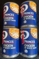 4 x tin Princes Succulent Chicken in white sauce , each tin 392g FREE P&P