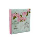 VINTAGE ROSE LARGE 200 POCKET SLIP IN MEMO PHOTO ALBUM HOLDS 7 X 5 PHOTOS - BL57