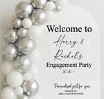 Personalised Engagment Vinyl Decal for Sail Board Backdrop Balloon Sticker