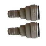 John Guest Speedfit Push Fit Hose Connector 15mm X 1/2 (Pack of 2)