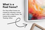 CUSTOM float effect frame for your gallery wrapped canvas, BLACK,WHITE,GOLD,OAK