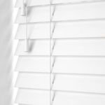 WHITE FAUX WOOD STRING VENETIAN WOODEN BLIND MADE TO MEASURE - 5 YEAR GUARANTEE