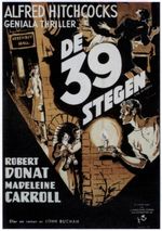 Historic The 39 Steps  1950 Movie Advertising Postcard