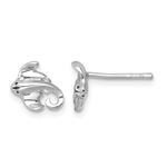 Real 925 Sterling Silver Polished 8.3x8.9mm Cownose Stingray Post Earrings