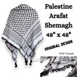 Palestinian Arafat Embroidered Tassels Shemagh Palestine Scarf Arabian Keffiyeh