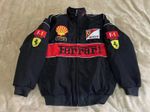 Unisex Adults F1 Team Racing Ferrari Jacket Embroidery Cotton Padded Black
