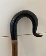 BUFFALO HORN CROOK HANDLE on Hazel ,Walking and Hiking stick.