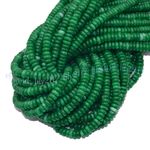 3x8mm Natural Green Jade Jadeite Smooth Rondelle Spacer Tyre Loose Beads 15''